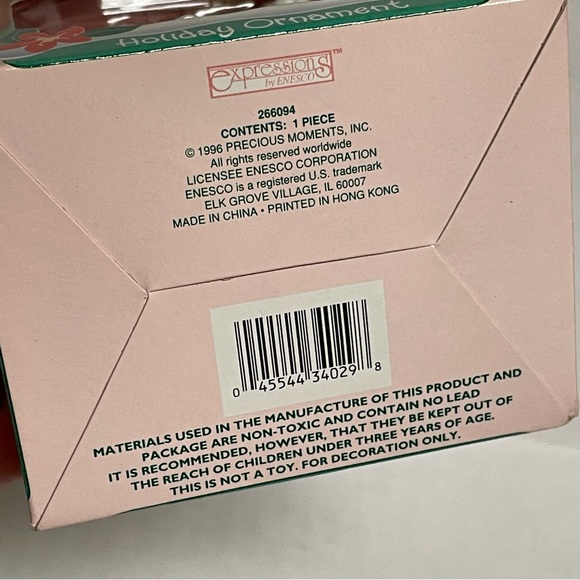 1996 Precious Moments Enesco Home For The Holidays Christmas Ornament - Picture 5 of 5